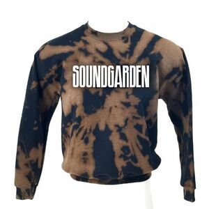 SOUNDGARDEN Grunge Rock Band Acid Washed Pullover Crewneck Sweatshirt Punk Rap